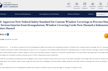 注意！美国CPSC通过定制窗帘的新联邦安全标准，HQTS护航相关企业从容应对